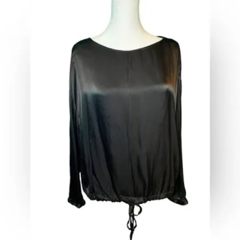 NWT Zara Long Sleeve Draw String Waist Blouse